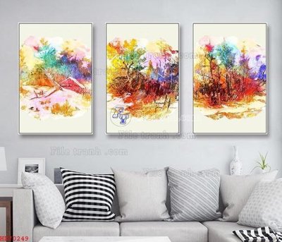 File tranh gốc PSD File bộ tranh treo hiện đại HD70249 còn nguyên layer