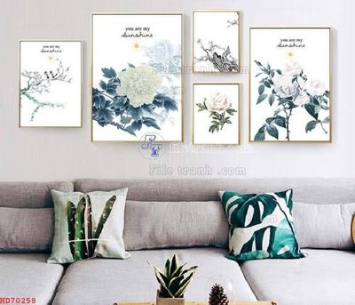 File in mica File bộ tranh treo hiện đại HD70258 (bản gốc) siêu trong