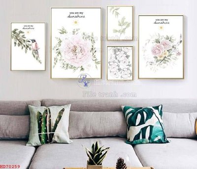 File PSD File bộ tranh treo hiện đại HD70259 (bản gốc) đã tách nền