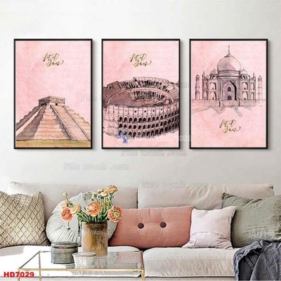 Tải file File tranh bộ hiện đại HD7029 (ảnh gốc) in gạch men