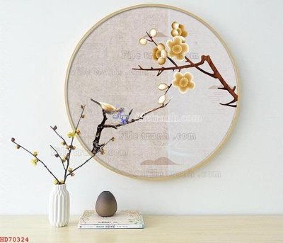 File gốc File bộ tranh treo hiện đại HD70324 (in lụa) tranh phong thủy