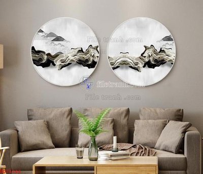 File gốc File bộ tranh treo hiện đại HD70344 (chuẩn CMYK) cho nhà in