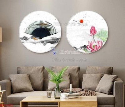 Tải file File bộ tranh treo hiện đại HD70352 (gốc) chủ đề tâm linh