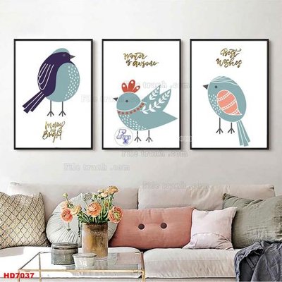 File in trần File tranh bộ hiện đại HD7037 (bản gốc 3D) sống động