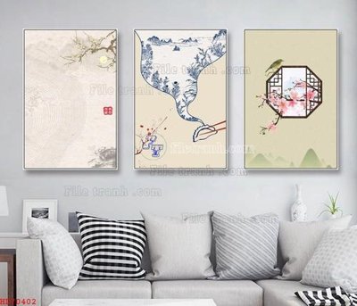 Mua file gốc File bộ tranh treo hiện đại HD70402 (chất lượng) tại Filetranh.com