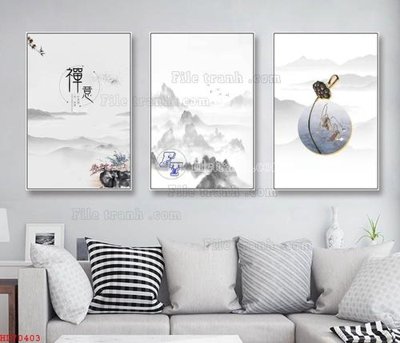 File gốc File bộ tranh treo hiện đại HD70403 (in ấn) không giới hạn