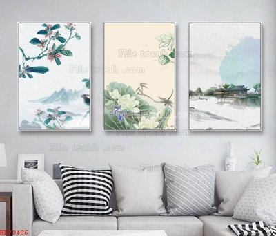 File in mica File bộ tranh treo hiện đại HD70406 (bản gốc) sắc sảo