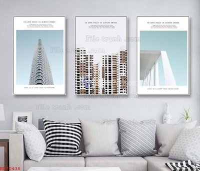 File in mica File bộ tranh treo hiện đại HD70438 (bản gốc) siêu trong