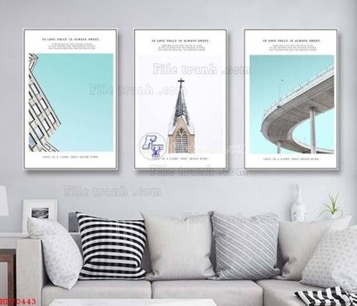 File in lụa File bộ tranh treo hiện đại HD70443 (chất lượng cao) File bộ tranh treo hiện đại HD70443
