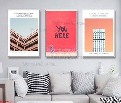 File tranh gốc PSD File bộ tranh treo hiện đại HD70450 còn nguyên layer