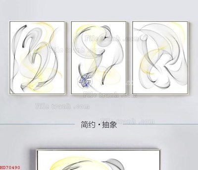 File tranh ảnh gốc File bộ tranh treo hiện đại HD70490 dùng cho in khổ lớn