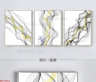 File in lụa File bộ tranh treo hiện đại HD70494 (chất lượng cao) File bộ tranh treo hiện đại HD70494