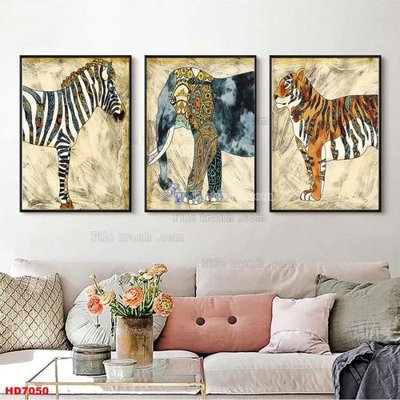 File tranh File tranh bộ hiện đại HD7050 (bản gốc) treo tường