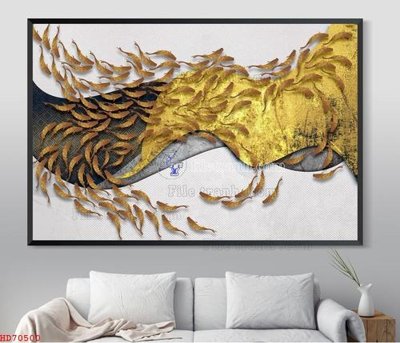 Ảnh gốc File bộ tranh treo hiện đại HD70500 (nét căng) in mica