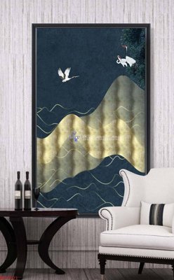 File gốc File bộ tranh treo hiện đại HD70531 (in lụa) hoa văn cổ điển