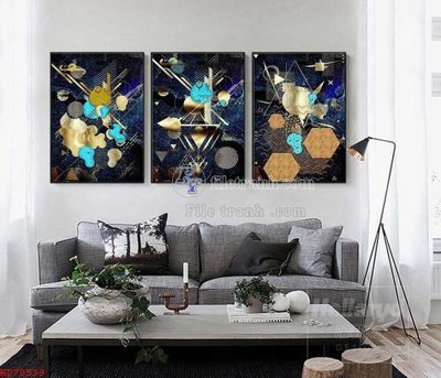 File gốc File bộ tranh treo hiện đại HD70539 (cho in 3D) độc đáo