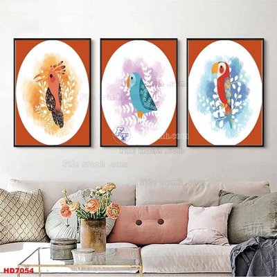 File in trần File tranh bộ hiện đại HD7054 (bản gốc) phong cảnh