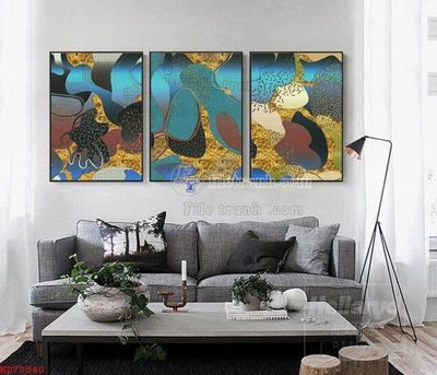 File in trần File bộ tranh treo hiện đại HD70540 (bản gốc 3D) sống động