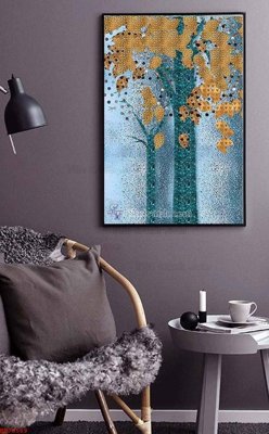 File tranh gốc in trần nhà File bộ tranh treo hiện đại HD70569 3D