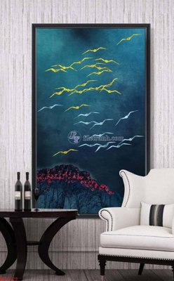 File in trần File bộ tranh treo hiện đại HD70575 (bản gốc 3D) sống động