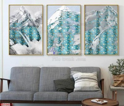 File tranh quảng cáo File bộ tranh treo hiện đại HD70621 (file gốc) chuyên nghiệp