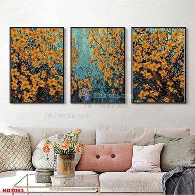 File ảnh File tranh bộ hiện đại HD7063 (gốc) in poster