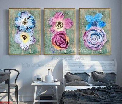 Tải file File bộ tranh treo hiện đại HD70660 (gốc) in ấn chất lượng