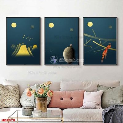 Download file ảnh gốc File tranh bộ hiện đại HD7070 để in ấn