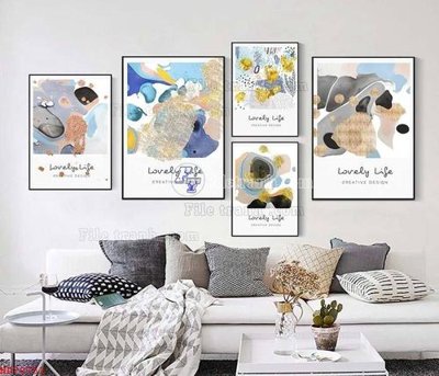 Tải về hình ảnh gốc File bộ tranh treo hiện đại HD70732 sắc nét