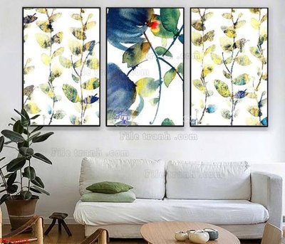 File tranh File bộ tranh treo hiện đại HD70808 (gốc) chủ đề trừu tượng