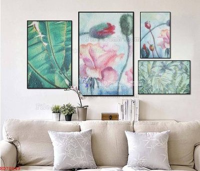 File gốc File bộ tranh treo hiện đại HD70843 (in ấn) màu sắc trung thực