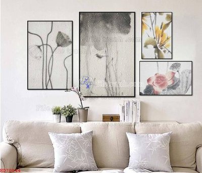 File gốc File bộ tranh treo hiện đại HD70844 (bản quyền) cho in ấn