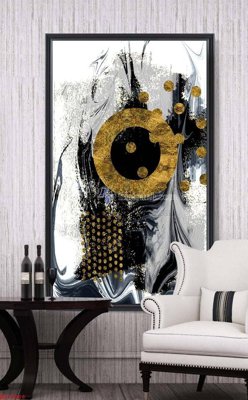 Ảnh gốc File bộ tranh treo hiện đại HD70866 (độ nét cao) in tráng gương