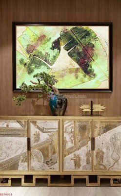 Tải file gốc in lụa File bộ tranh treo hiện đại HD70931 siêu nét