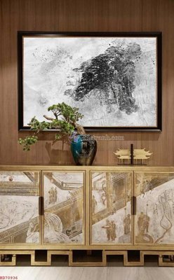 File ảnh File bộ tranh treo hiện đại HD70936 (gốc) dùng in Pano
