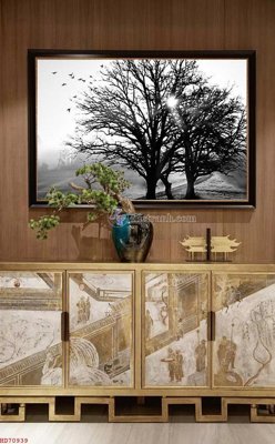 Ảnh gốc File bộ tranh treo hiện đại HD70939 (nét căng) in mica