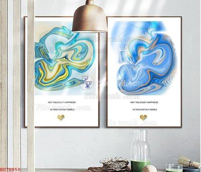 File in trần File bộ tranh treo hiện đại HD70958 (bản gốc) đại dương