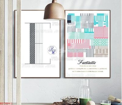 File in trần File bộ tranh treo hiện đại HD70962 (bản gốc) phong cảnh