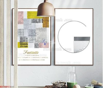 File gốc File bộ tranh treo hiện đại HD70963 (cho in 3D) độc đáo