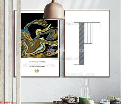 File tranh gốc PSD File bộ tranh treo hiện đại HD70965 còn nguyên layer