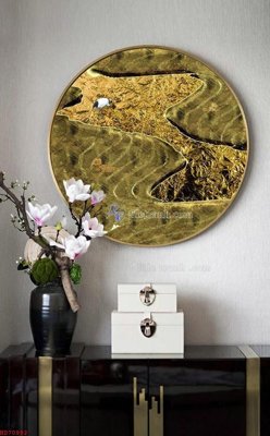 File tranh File bộ tranh treo hiện đại HD70992 (bản gốc) in lụa dán tường