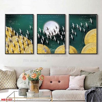 File in ấn File tranh bộ hiện đại HD7107 (bản gốc) cao cấp