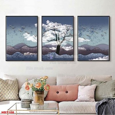 Tải file File tranh bộ hiện đại HD7108 (gốc) in nhanh