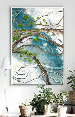 File tranh File bộ tranh treo hiện đại HD71086 (gốc) chủ đề trừu tượng