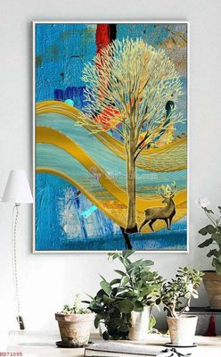 File ảnh File bộ tranh treo hiện đại HD71095 (gốc) trang trí khách sạn