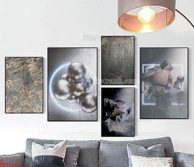 File gốc File bộ tranh treo hiện đại HD71110 (cho in 3D) độc đáo