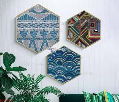 File tranh File bộ tranh treo hiện đại HD71166 (ảnh gốc) in trần nhà