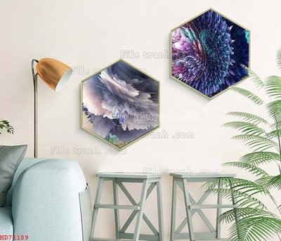 File PSD File bộ tranh treo hiện đại HD71189 (gốc) nhiều lớp (multi-layer)
