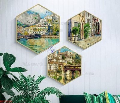 File gốc File bộ tranh treo hiện đại HD71290 (chuẩn CMYK) cho nhà in