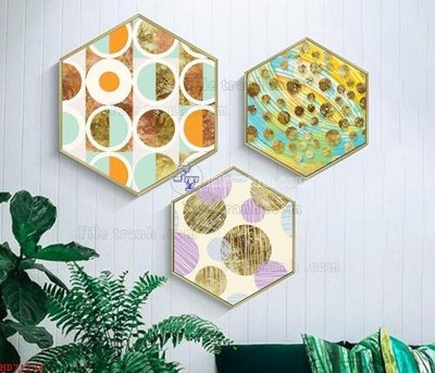 File in ấn File bộ tranh treo hiện đại HD71294 (bản gốc) từ file gốc